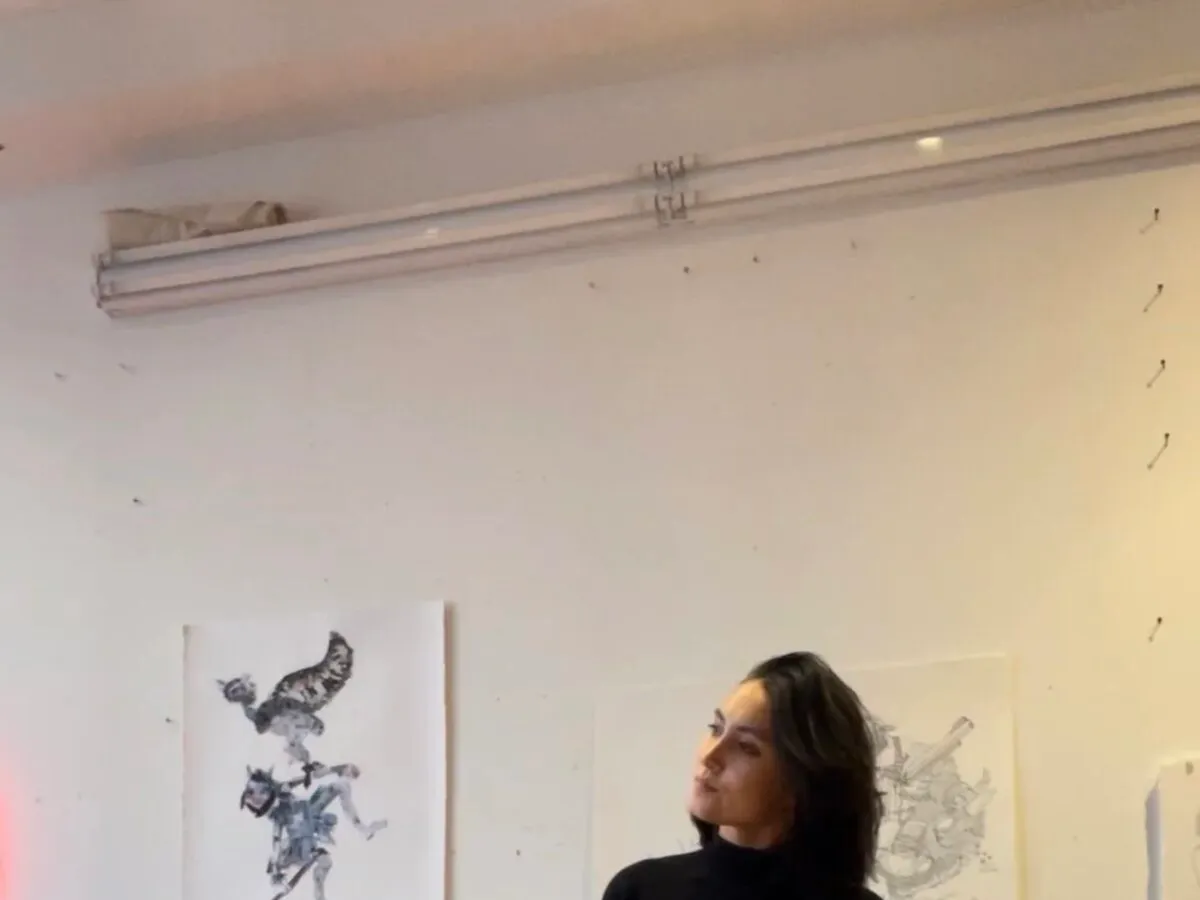 Christina Welzer in her Greenpoint studio